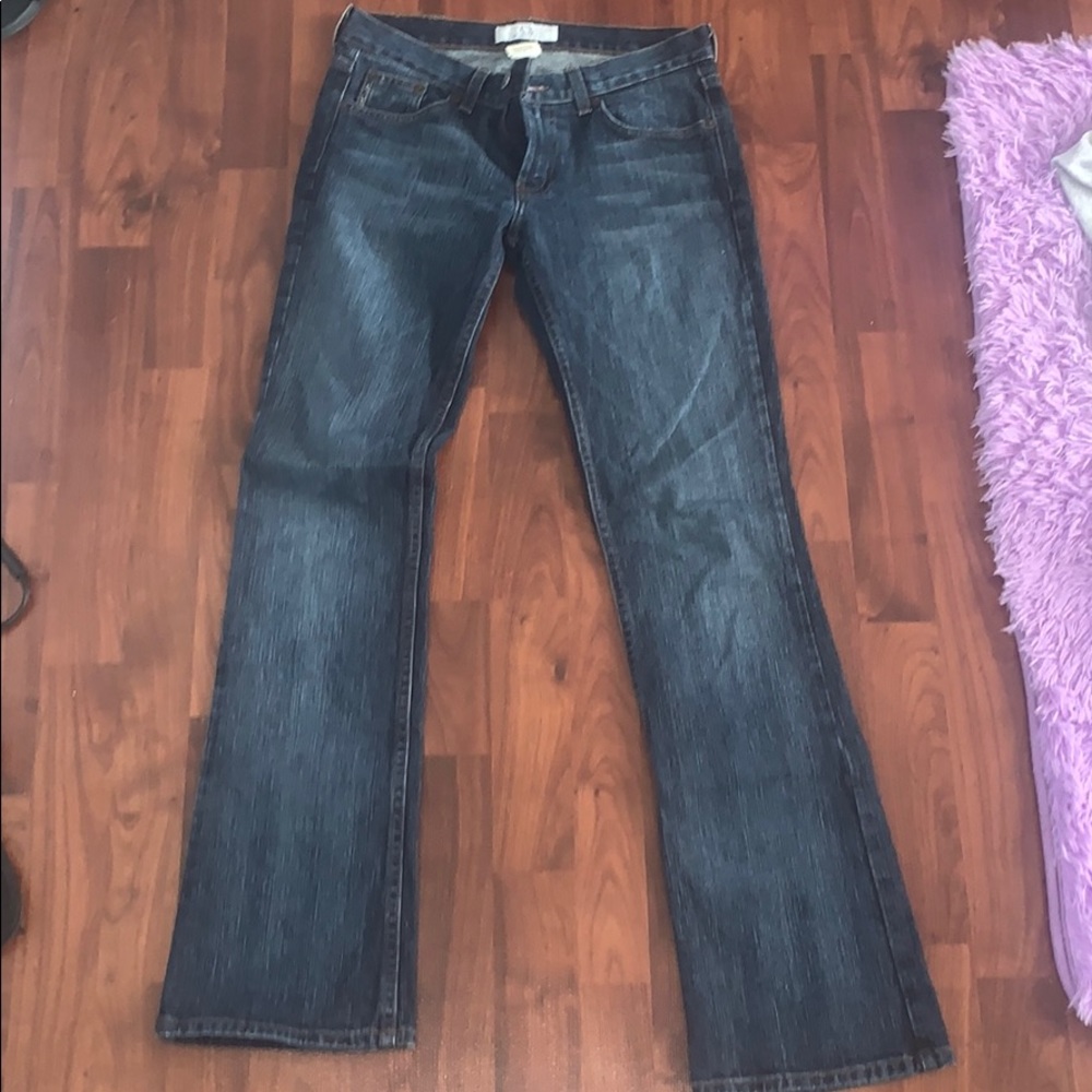 Low rise boot cut jeans